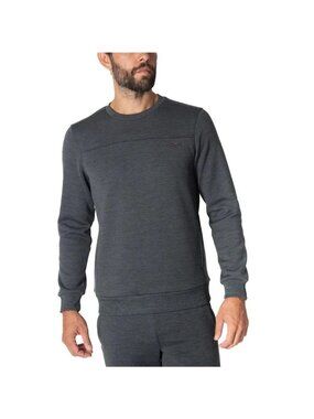 Spyder Active Men's XL Dark Gray Bonded Fleece Pullover Crewneck e1480